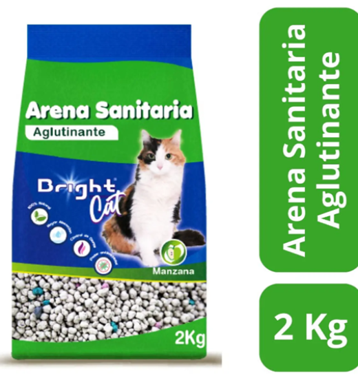ARENA AGLUTINANTE GATO 2 KG - MARCA BRIGHT