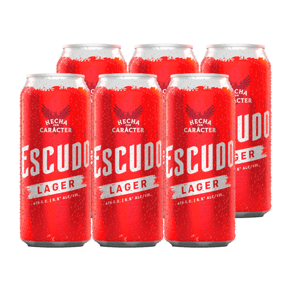 CERVEZA ESCUDO ROJA 470ml (6 PACK)