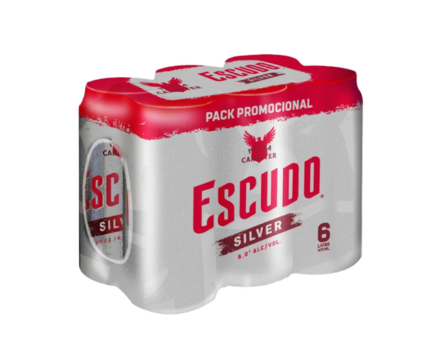 CERVEZA ESCUDO SILVER 470ml (6 PACK)
