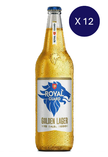 CERVEZA ROYAL GOLDEN LAGER 650ml (CAJA 12 UN.)